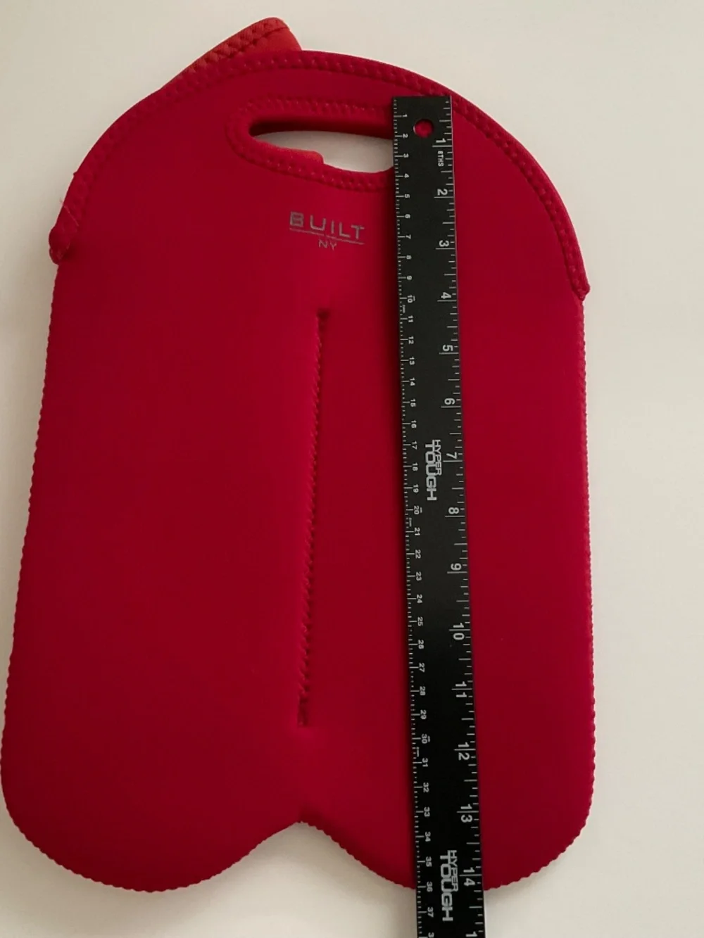 BUILT NY Neoprene 3-Bottle Wine Carrier Red Tote BYOBag Insulated Travel Gifting